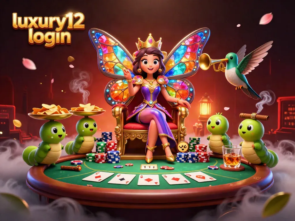 Experience the luxury12 login with vibrant casino elements in this captivating illustration.