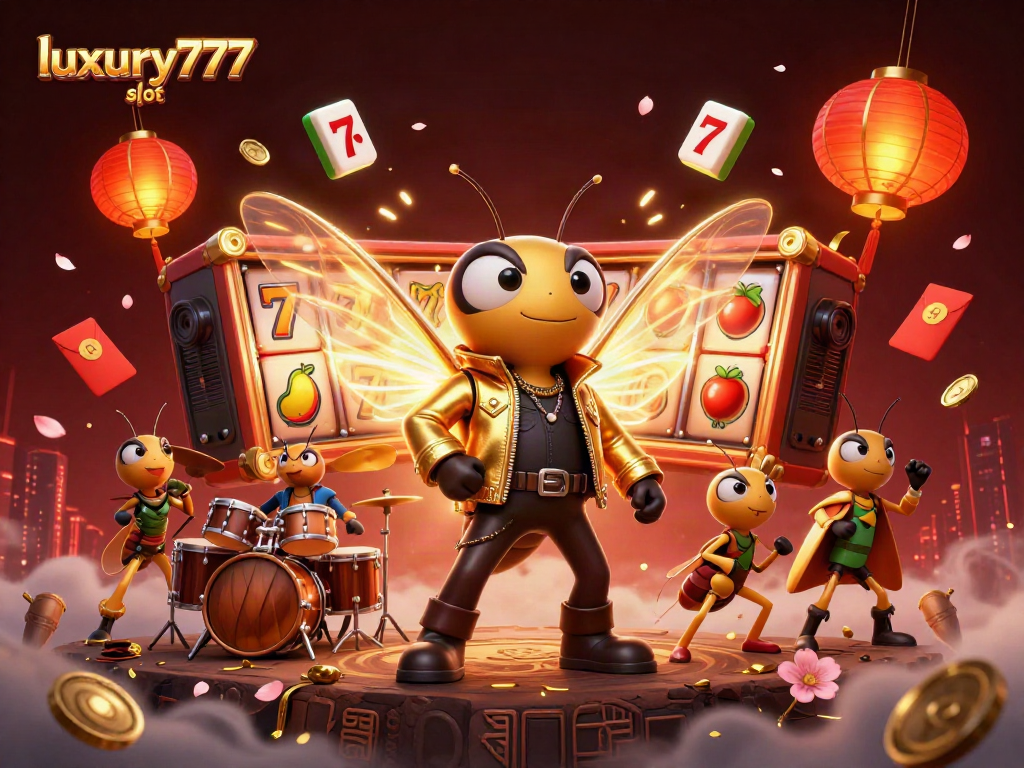 Game menggunakan luxury777 slot dengan cicada rock star dan elemen kasino yang memukau
