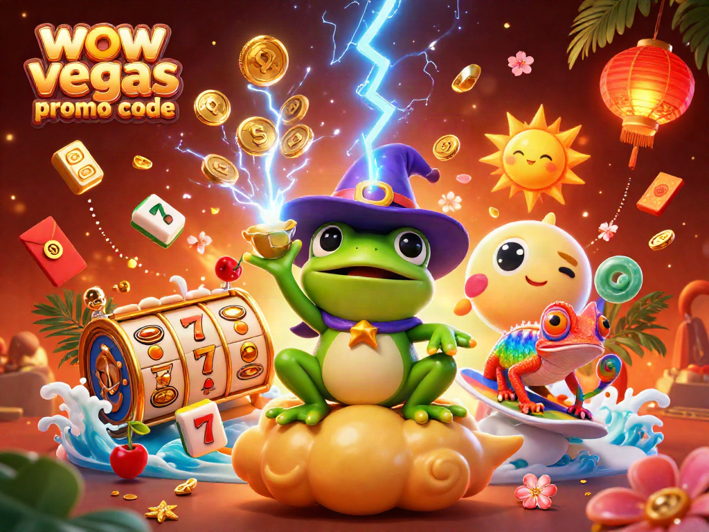 Engage with WOW Vegas promo code offers, enjoying vibrant gameplay with golden coin rewards.