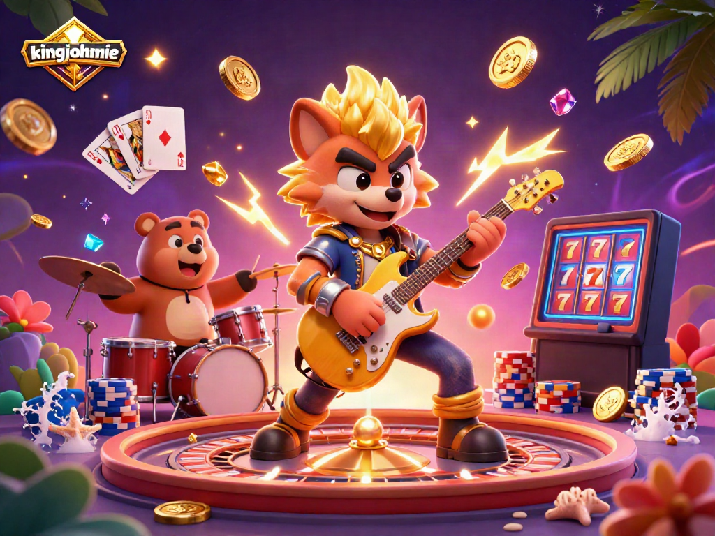Experience thrilling gameplay at kingjohnnie with dynamic characters and vibrant casino elements.