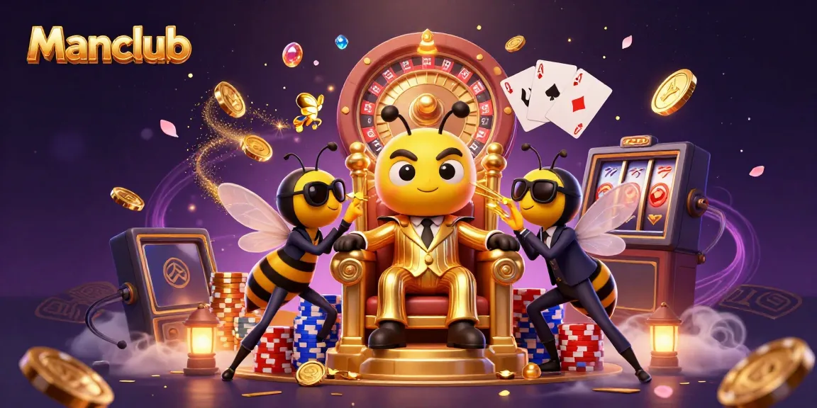 Experience the excitement of gambling with Manclub's cartoon mob boss and lavish casino elements in captivating detail.