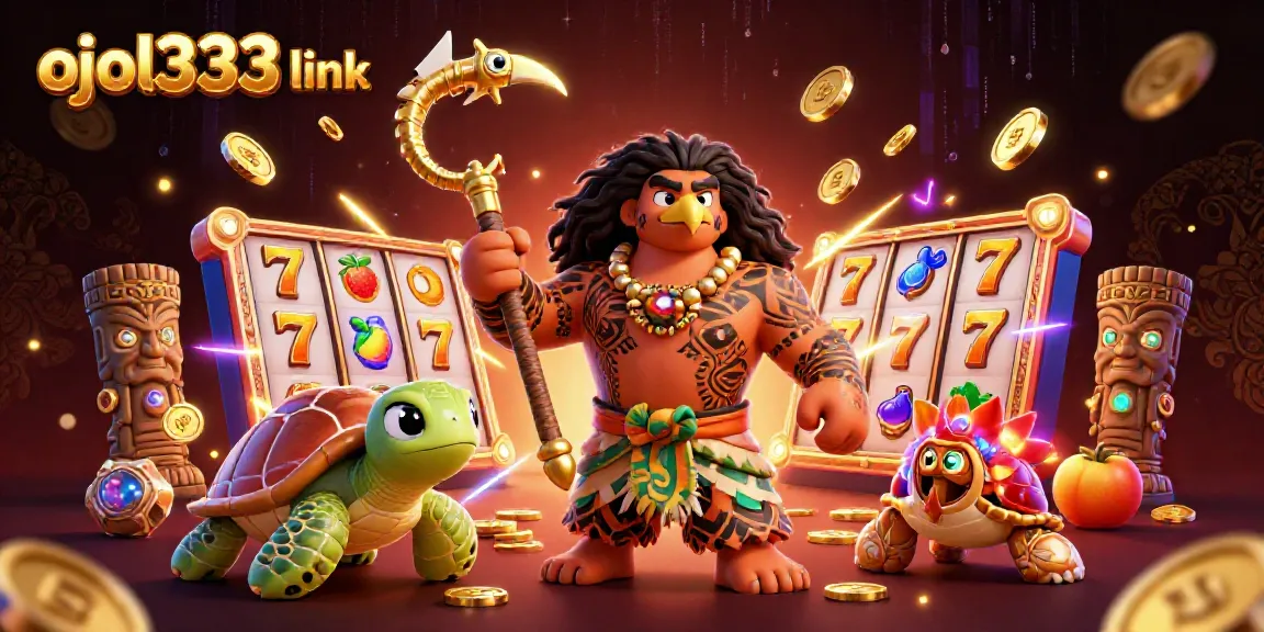 Experience the thrill of Ojol333 link with vibrant slot game elements surrounding a majestic demigod hawk.