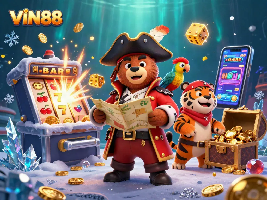 Experience thrilling jackpots with VIN88 at a vibrant digital casino filled with character and excitement.