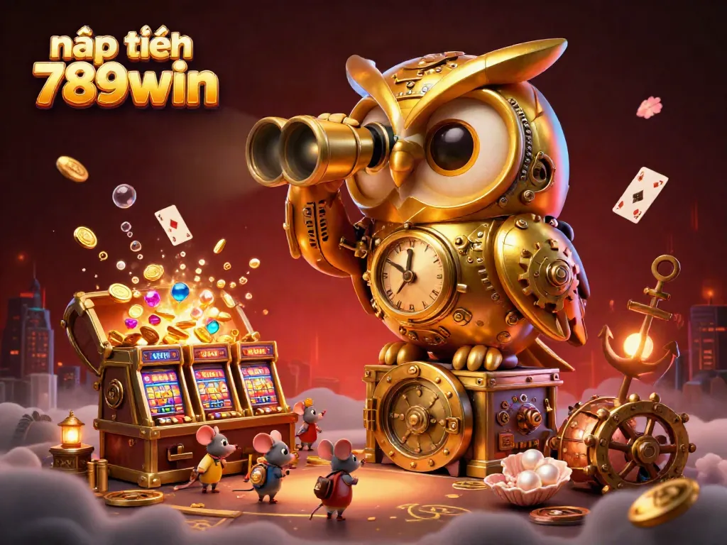 Experience thrilling gaming with nạp tiền 789win in a lively 3D casino scene full of excitement.