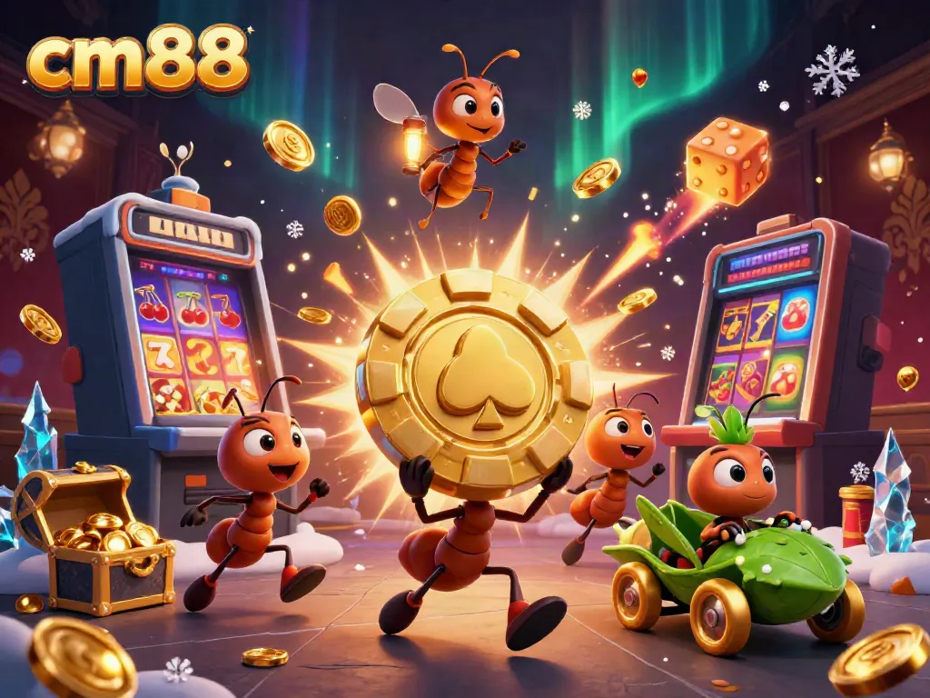Experience excitement with cm88's 3D immersive casino heist scene featuring playful characters.