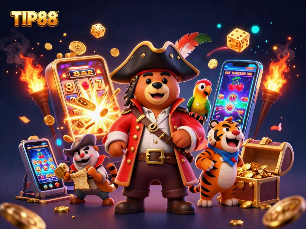 Experience big wins at TIP88 with thrilling games and rich rewards surrounding animated characters.