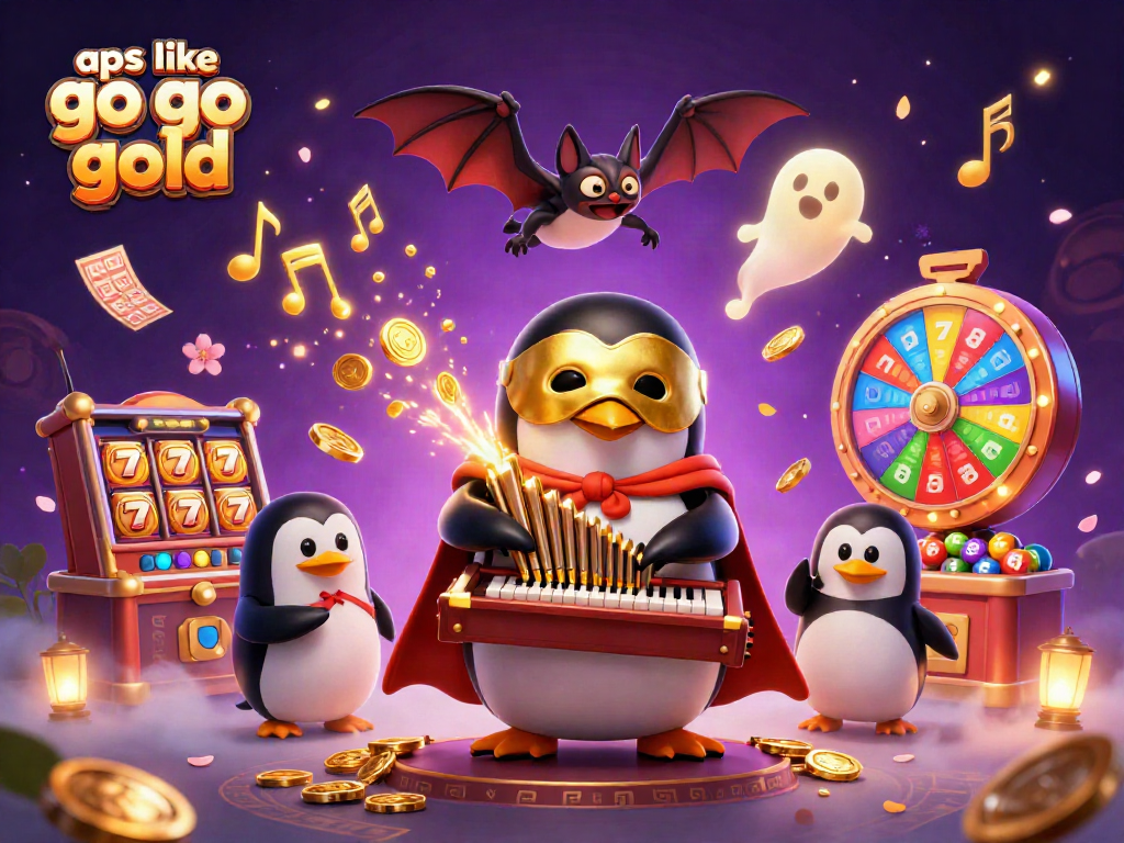 Experience thrilling gameplay with apps like go go gold featuring a penguin playing for coins and vibrant elements.