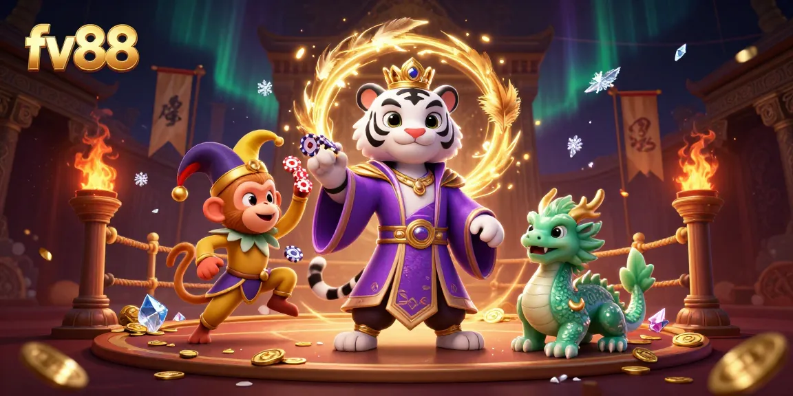 Engage in thrilling gameplay at fv88 with a rich casino atmosphere displayed vividly.