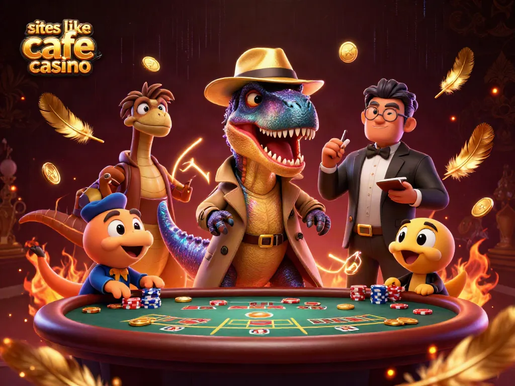 Experience the excitement of sites like cafe casino in this vibrant 3D scene.