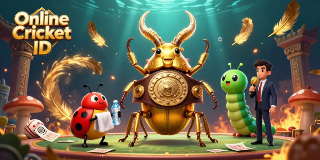 Experience Online Cricket ID in vibrant 3D with action-packed cricket elements and dynamic characters.