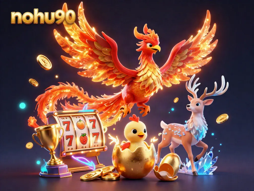 Experience jackpot wins with nohu90 as the phoenix and stag symbolize luck and fortune.
