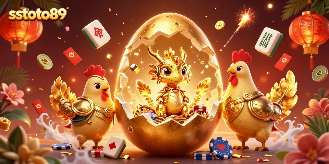 Putaran mesin slot dan chip poker menghiasi sstoto89 menang besar dalam ilustrasi penuh warna
