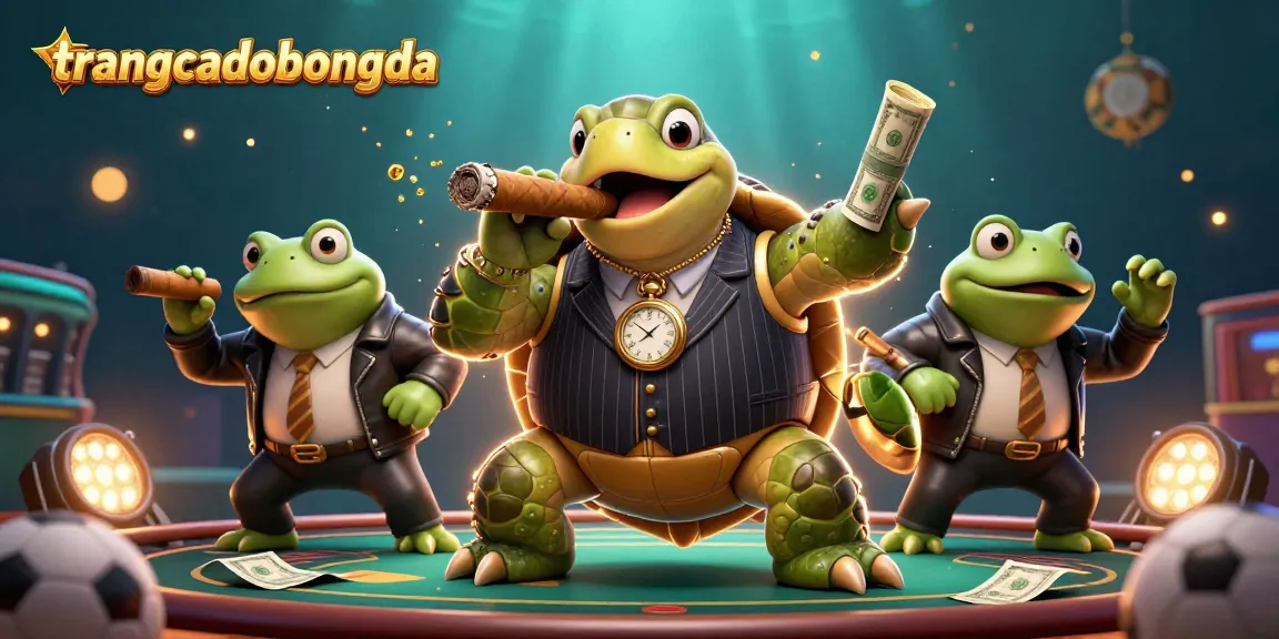 Engage in sports betting excitement with trangcadobongda depicted in a vibrant 3D casino scene.