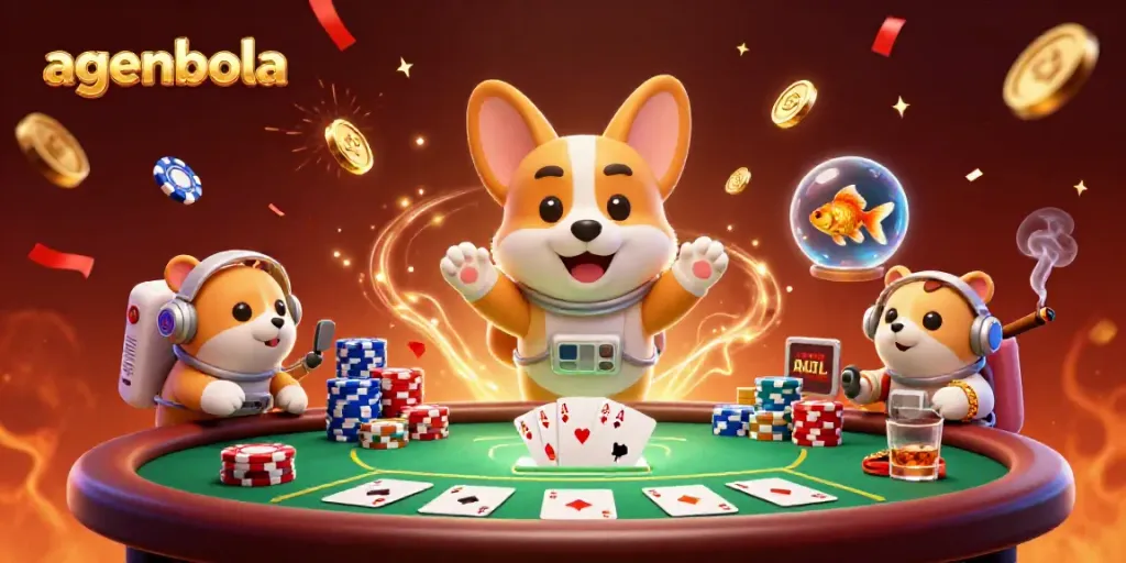 Experience thrilling agenbola action in a vibrant space casino setting with cartoon characters.